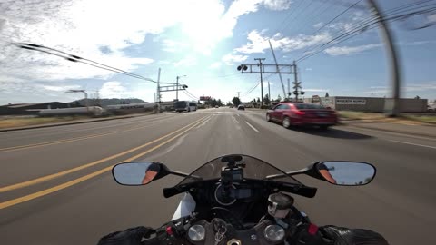 Helmet Cam Footage of Motorcycle Wreck