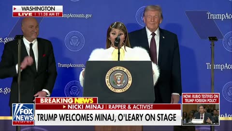 Nicki Minaj Joins Trump On Stage