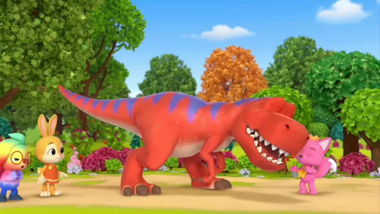 Run and Hit Colour! Fun Dino Song for Kids to Learn Colours