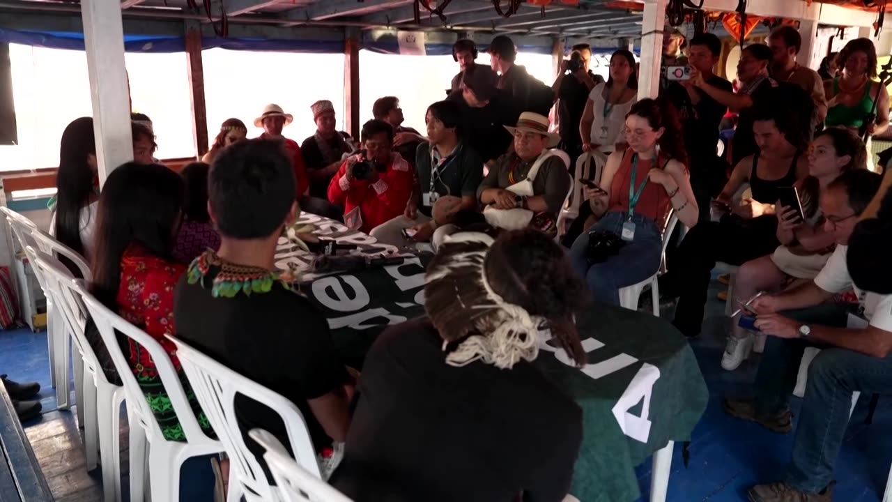 Indigenous leaders sail for weeks to bring demands to COP30