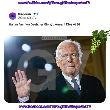 Italian Fashion Designer Giorgio Armani Dies At 91