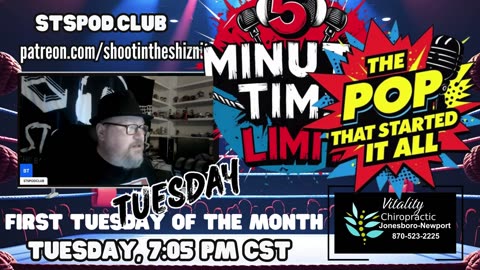5 Minute Time Limit on Tuesday! Be thhhheeeerrreeee!!