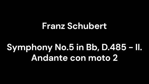 Symphony No.5 in Bb, D.485 - II. Andante con moto 2