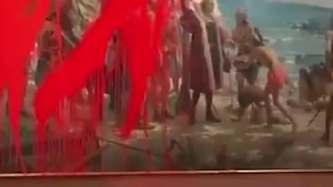 Climate Activist Vandalized Columbus painting