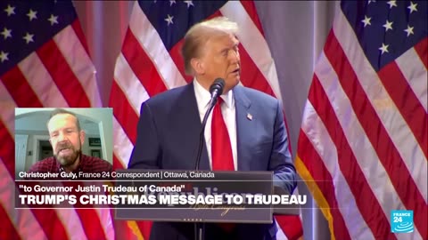 'To Governor Justin Trudeau of Canada': Trump's Christmas message