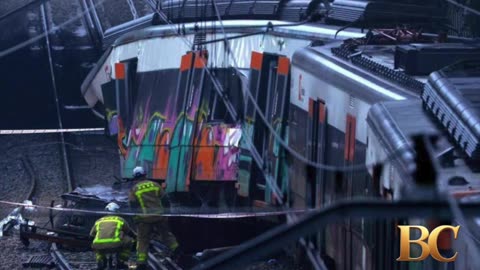 Commuter train near Barcelona hits collapsed wall killing driver and injuring nearly 40