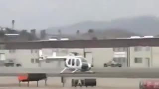 Pilot Manages to stop its Helicopter from Crashing .