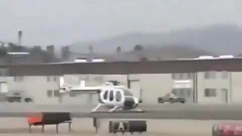 Pilot Manages to stop its Helicopter from Crashing .