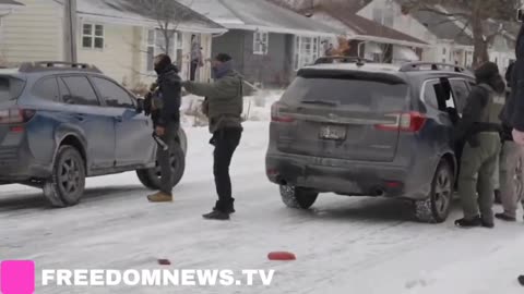 ICE shattered a protester’s car window and ripped them out for interfering with operations in ...