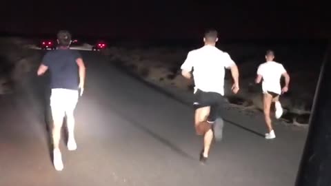 Watch this video of Cristiano Ronaldo Running passed Lions and Hyenas