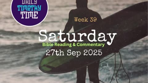 Bible Reading & Commentary • Sat, 27 Sep 2025 • Colossians 2:13-2:19