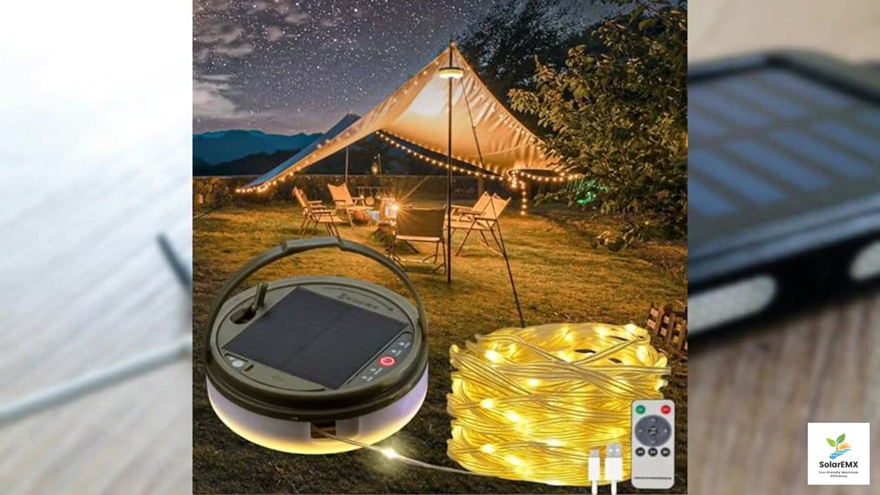 Solar Camping String Lights, 39.4FT Fairy String Lights 150LEDs