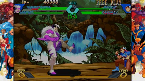 X-Men vs. Street Fighter - Sabbretooth & Gambit vs Rogue & Chun-Li - 4K