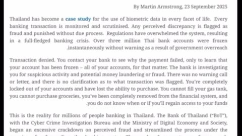 A snippet from Max Igan and the closures of bank accounts.