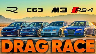 2025 Golf R v E90 M3 v B7 RS4 v C63 AMG (W204) Peak Sport Sedan — Cammisa Ultimate Drag Race Replay