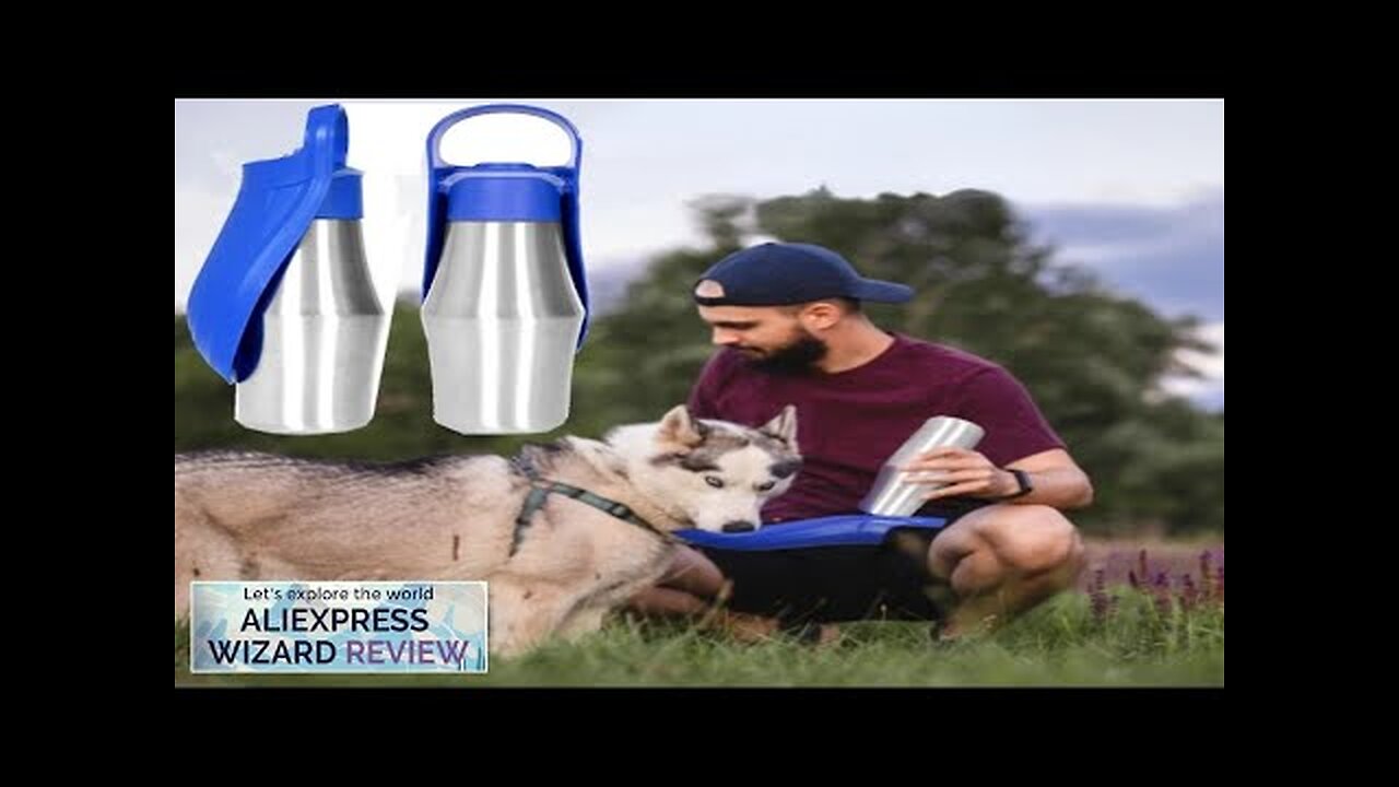 Large Dog Water Bottle Stainless Steel Outdoor Portable Dog Water Bowl Puppy Review