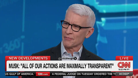 Hoo Boy! CNN's Anderson Cooper Freaks Out Over DOGE, Calls Guest A 'D!ck' On Live TV