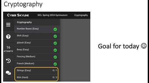 NCL CRYPTOGRAPHY - Strings and RSA