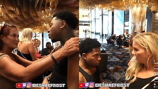 Deshae Frost Flirts with Grannies in Las Vegas