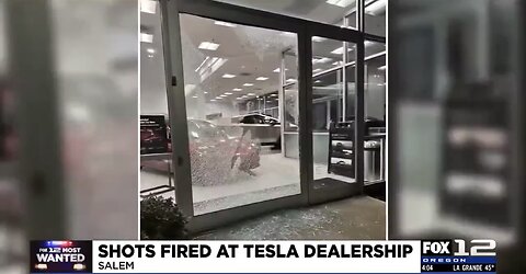 SALEM TESLA DEALERSHIP🎬🚘🏎️🏪💥VANDALIZED BY GUNSHOTS💥🏪💥🚙💫