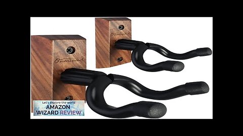 Guitar Wall Mount 2 Pack Black Walnut Wood Guitar Hanger U-Shaped Guitar Review