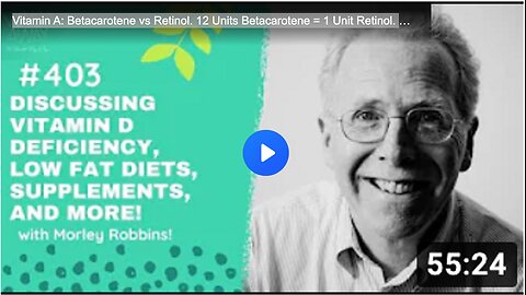 Vitamin A: Betacarotene vs Retinol. 12 Units Betacarotene = 1 Unit Retinol.