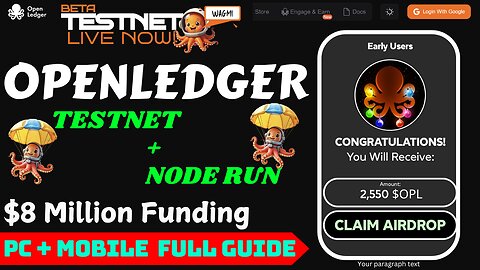 Openledger Airdrop Free to Join with $8 Million Funding || Incentivized Testnet and Node Run Guide