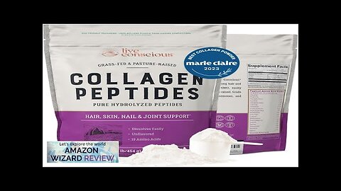 Live Conscious Collagen Peptides Powder Naturally-Sourced Hydrolyzed Collagen Powder Hair Review