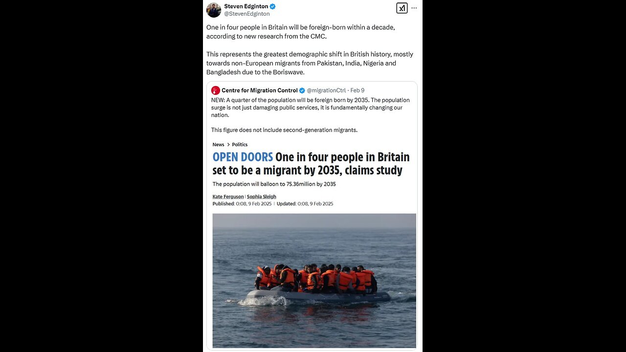 Only 5 years left to save Britain from the Coudenhove Kalergi plan for population replacement..