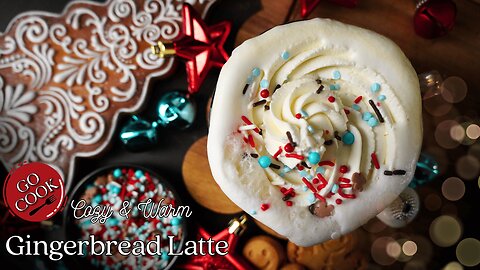 🍂 Gingerbread Latte with Whipped Cream | The Coziest Holiday Coffee You’ll Ever Make! ☕