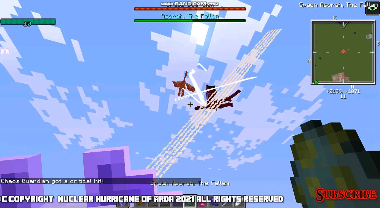 Minecraft mob battle asourah the fallen vs chaos guardian