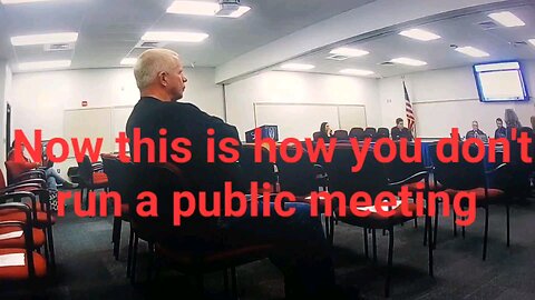 This is not the way to run a public meeting
