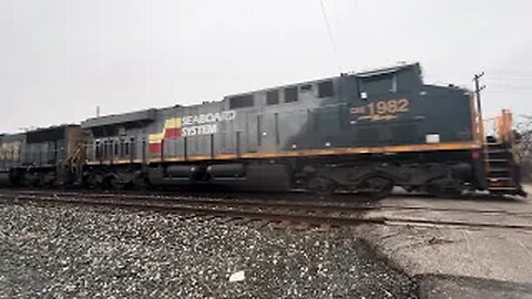 CSX 1982 Seaboard System Heritage Unit on M369 Mixed Fight Train from Greenwich, Ohio 11/9/2025