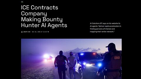 ICE IS NOW USING AI BOUNTY HUNTERS TO INVESTIGATE & SPY ON AMERICANS WITHOUT PROBABLE CAUSE