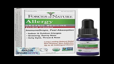 Forces of Nature Allergy Relief Organic Maximum Strength Homeopathic Medicine 0.34 Fl Review