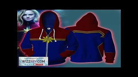 The Mightiest Avenger Captain Marvel Red Blue Zip Up Hoodie Review