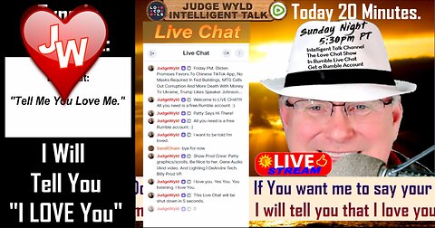 Live Stream LOVE CHAT 01 12 2025 Free: You Ask Me To Say I Love You-I Tell You I Love You-That's It!