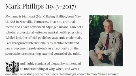 EXCLUSIVE: Remembering Mark Phillips- The National Security Asset That Saved Cathy O'Brien