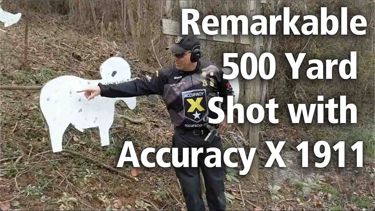 Ridiculous 500 Yard Shot with a Custom 1911 Pistol from Accuracy X, Inc.