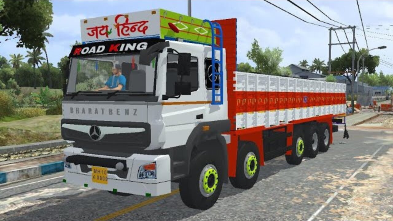 Bharat Benz Half Body Truck Mod |Bus Simulator Indonesia |Truck Mod for BUSSID |Gaming