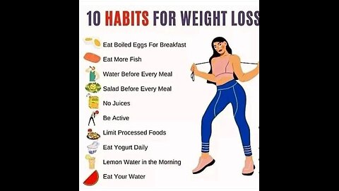 10 habits for weight loss