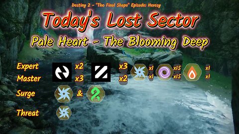 Destiny 2: 2-21-25 The Blooming Deep is the Lost Sector. Arc/Strand Surge.