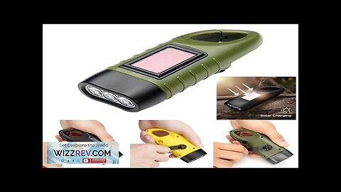 Portable LED Flashlight Hand Crank Dynamo Torch Professional Solar Power Tent Light Review