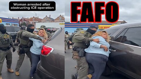 Obese Woman FINDS OUT when OBSTRUCTING ICE Agents BACKFIRES! FAFO!