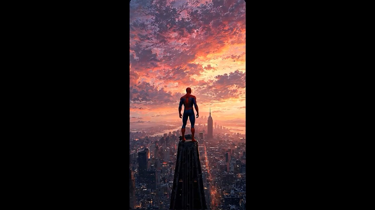 Spider-Man looking over the city