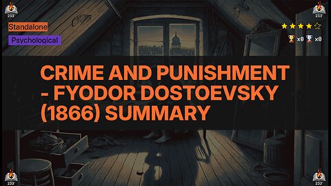 Crime and Punishment - Fyodor Dostoevsky (1866) Summary