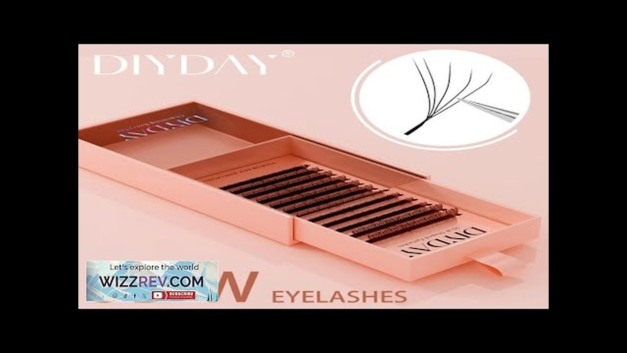 DIYDAY 5D W Shape Eyelash Extensios Automatic Flowering W-Shaped Bloom 5D Lashes Review