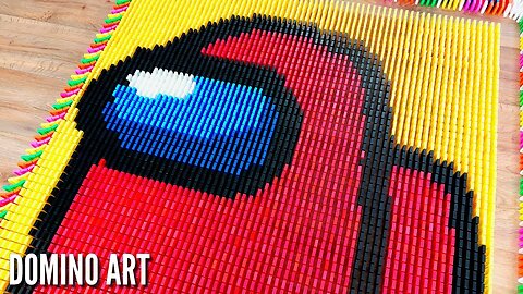 Epic AMOGUS Made From 5,000 Dominoes | Domino Art