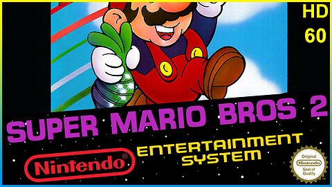 Super Mario Brothers 2. (Nintendo / NES) Complete Playthrough. Lets Play. PugmanPlays HD.