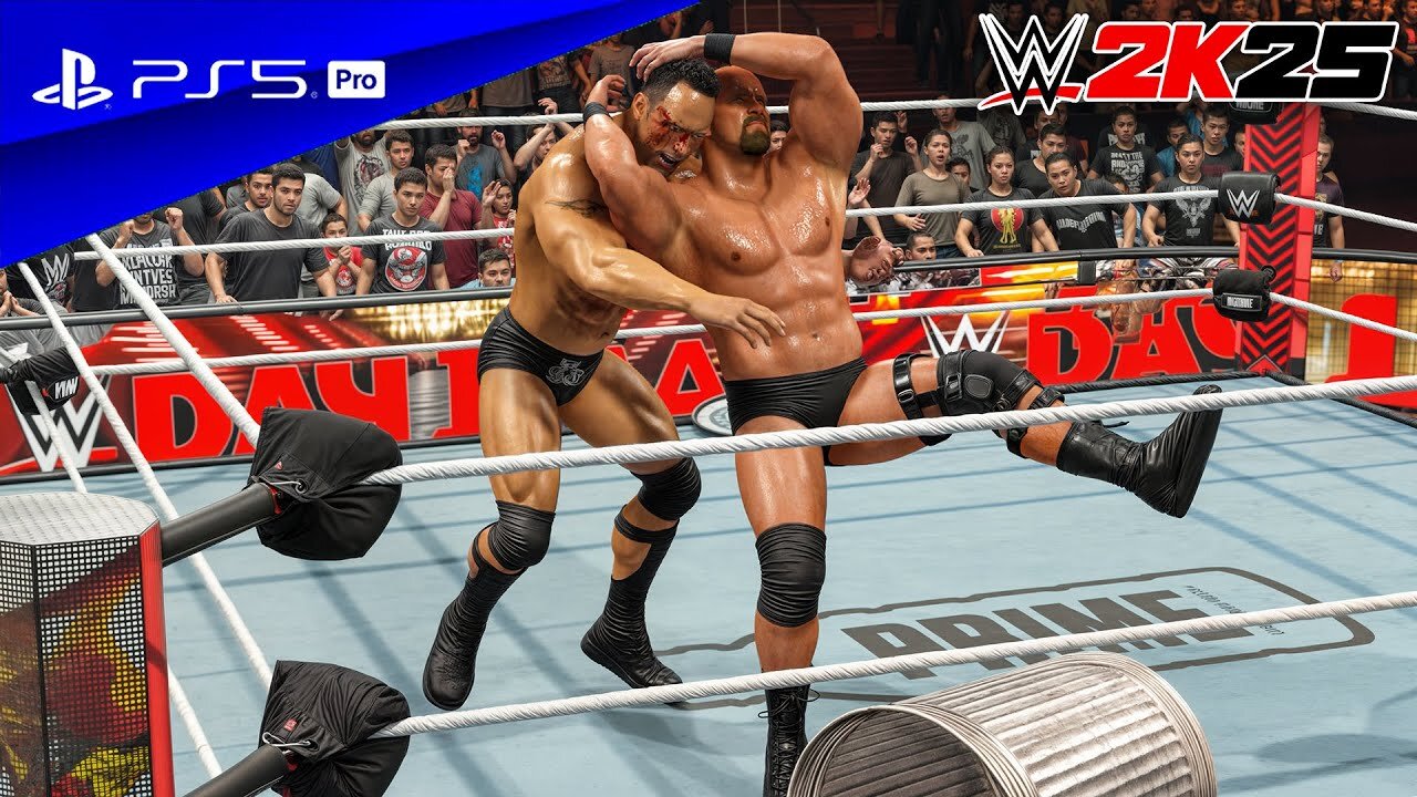 WWE 2K25 - Stone Cold Steve Austin vs. The Rock | Extreme Rules Match | PS5™ Pro [4K60]